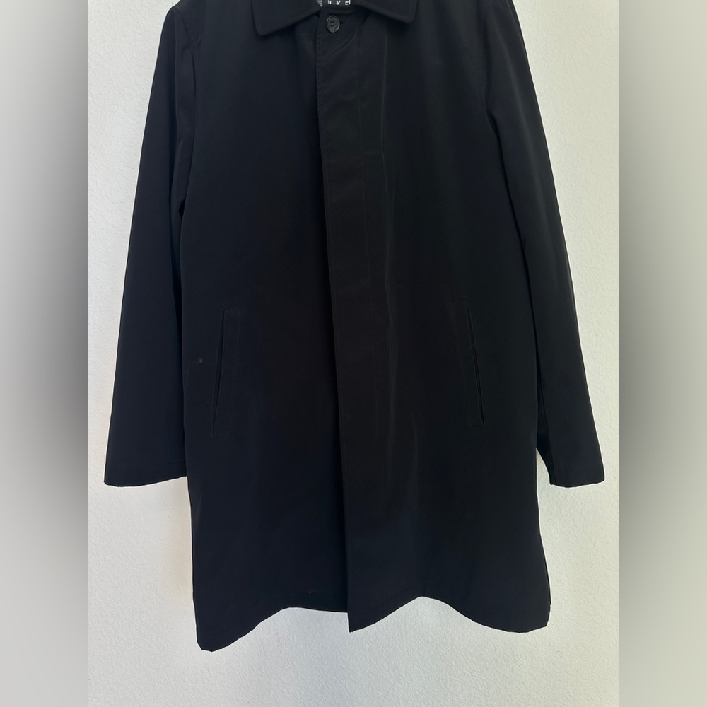 Ike Behar Black Peacoat men’s Medium knee length jacket - Picture 5 of 12